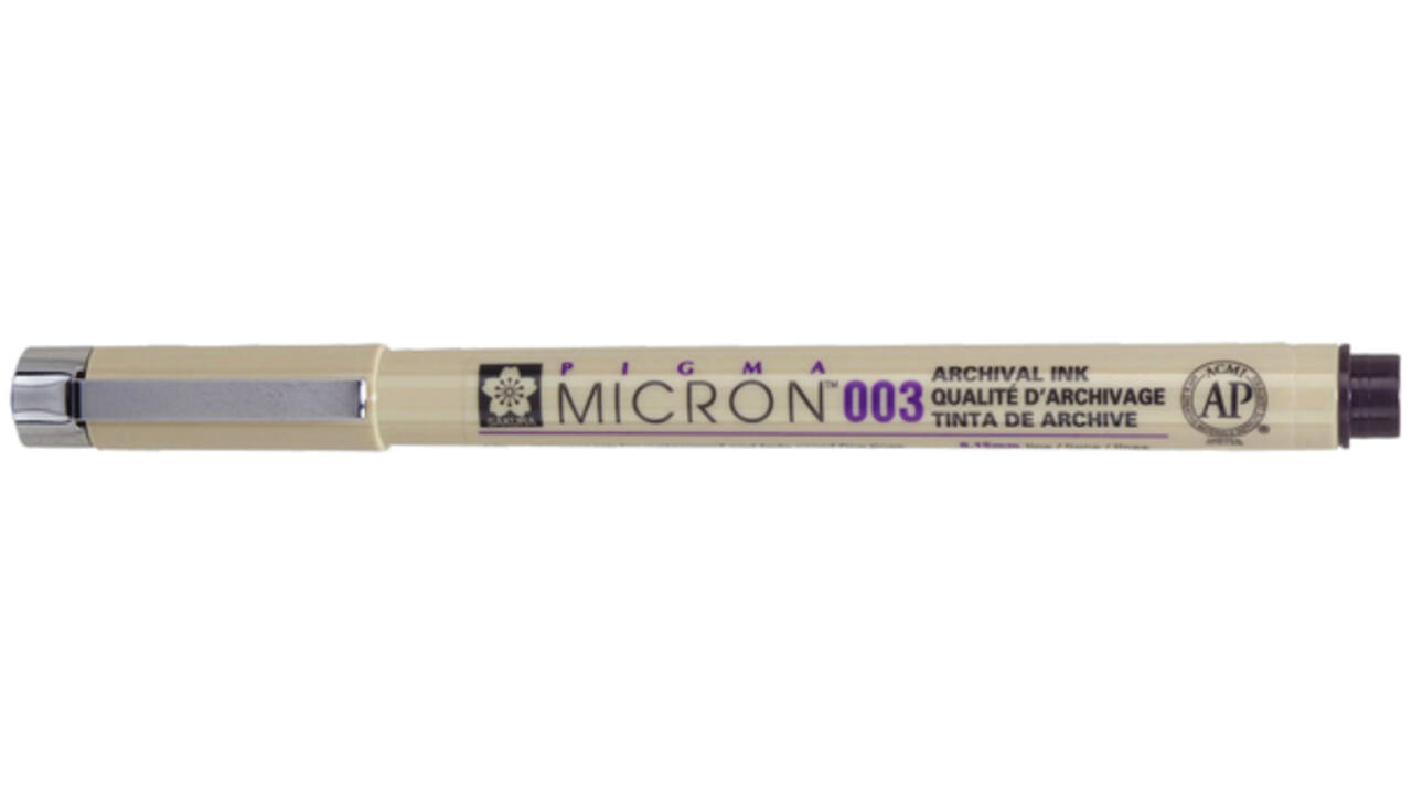 Fineliner Sakura pigma micron 003 zwart 0.15mm