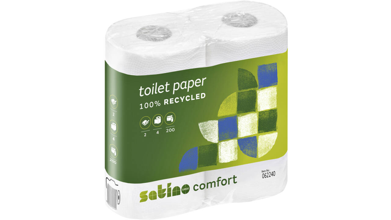 Toiletpapier Satino Comfort MT1 2-laags 200vel wit 062240