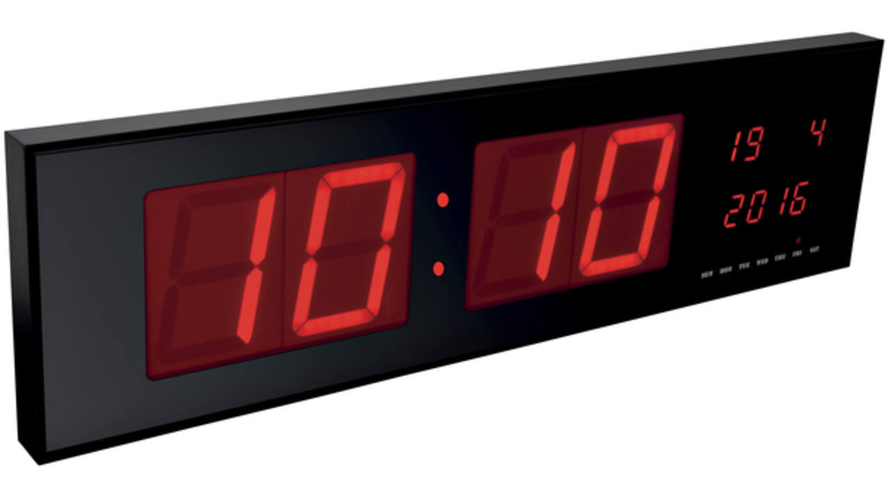 Wandklok Perel met LED display