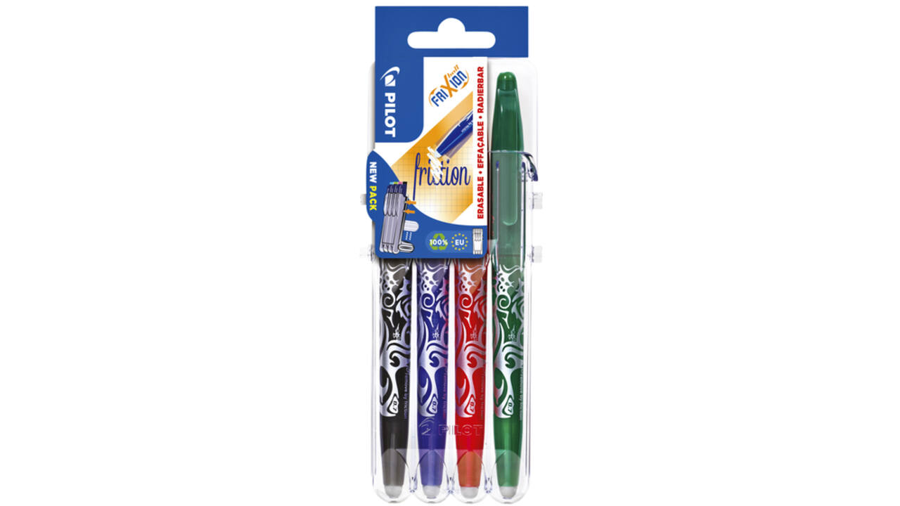 Rollerpen PILOT friXion medium basis assorti Set2Go à 4 stuks
