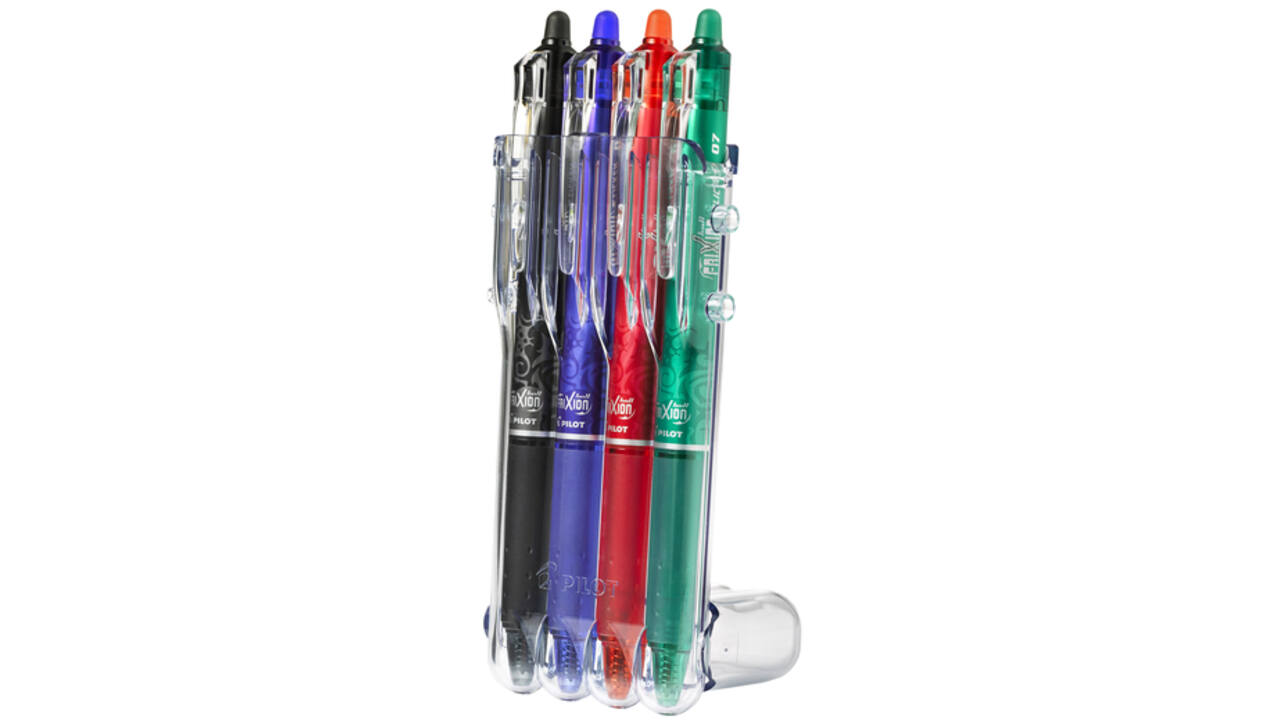 Rollerpen PILOT friXion clicker medium basis assorti Set2Go à 4 stuks