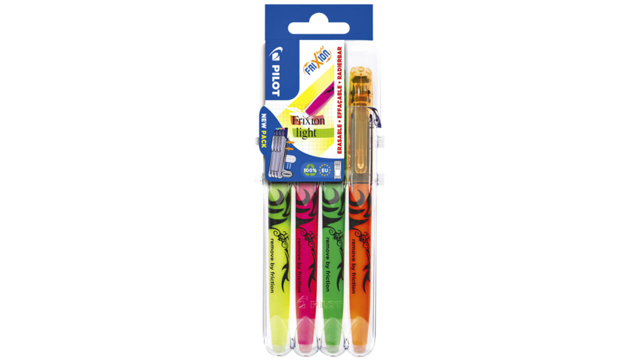 Markeerstift Pilot friXion assorti Set2Go à 4 stuks
