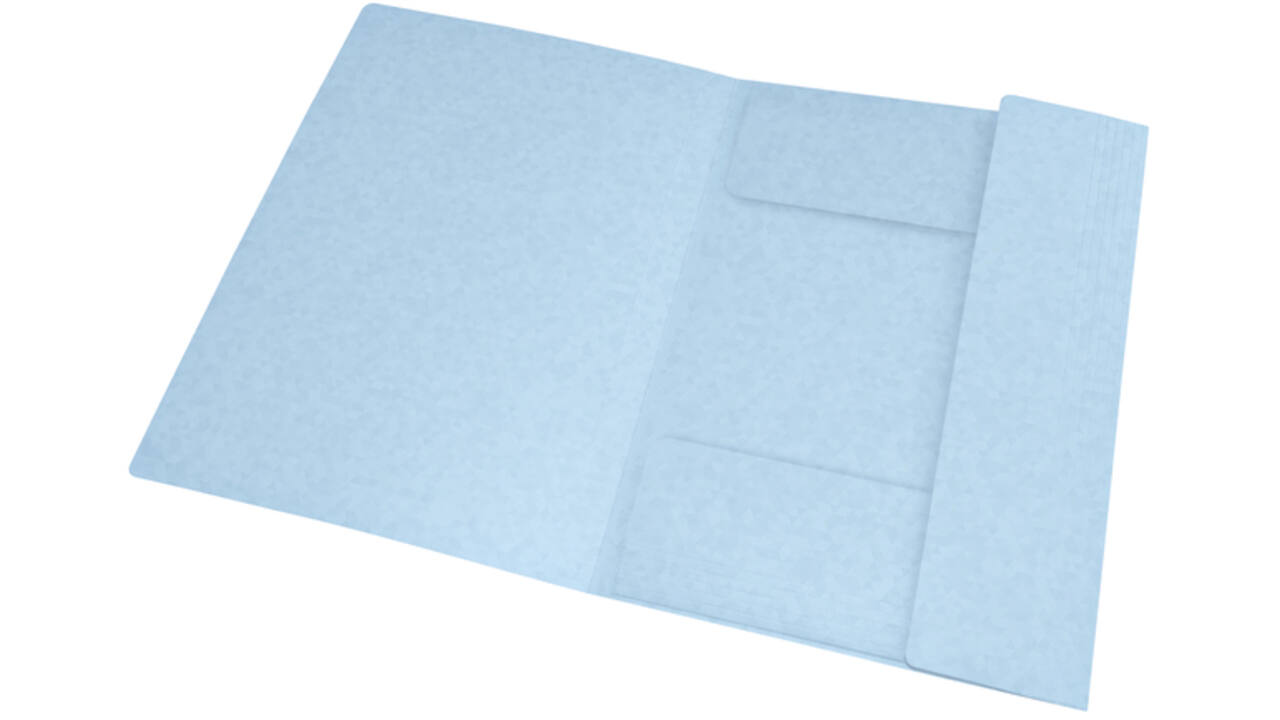 Elastomap Oxford Top File+ A4 3 kleppen 390gr pastel blauw