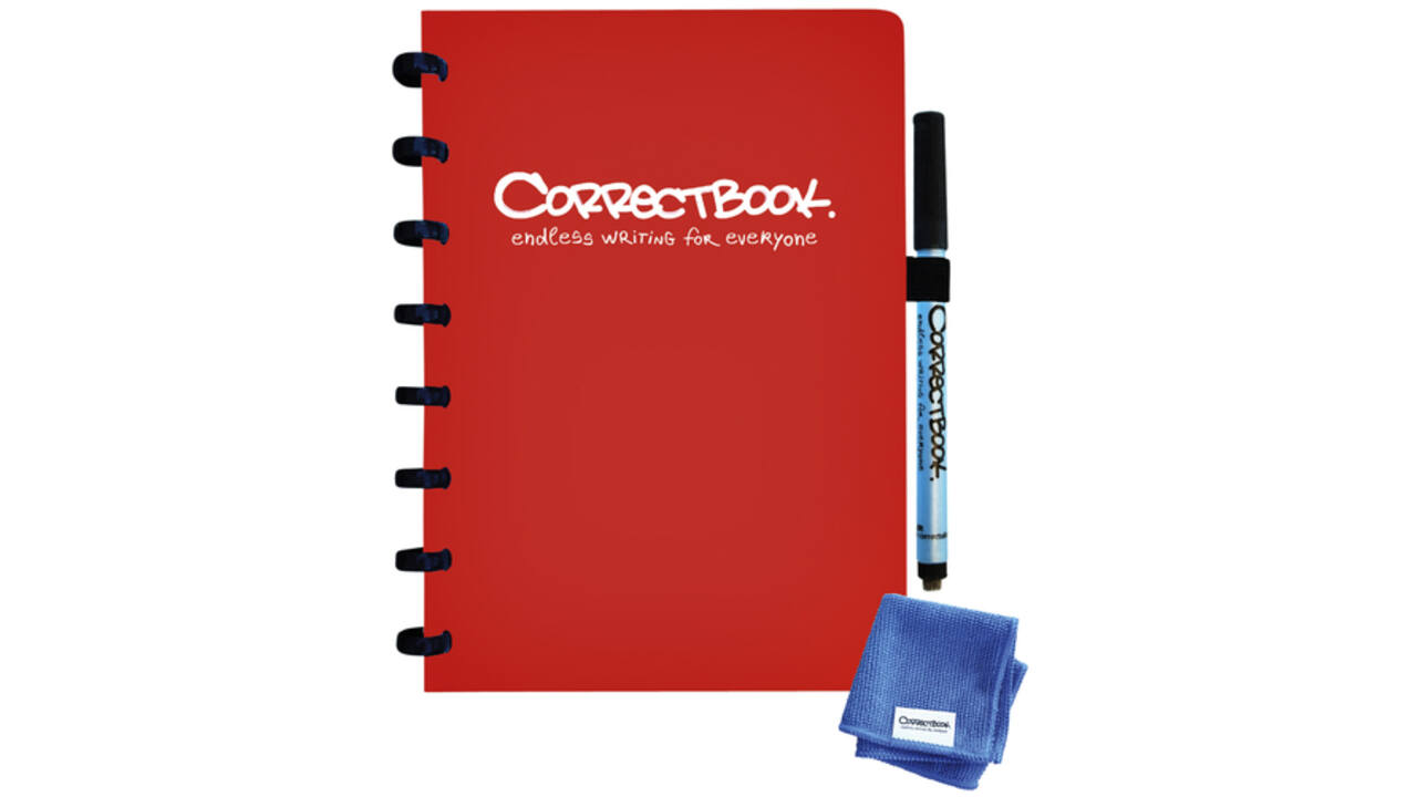 Notitieboek Correctbook A5 lijn 40blz horizon red