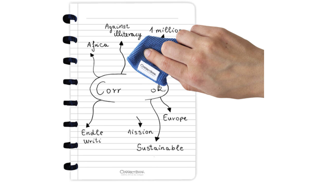Notitieboek Correctbook A5 lijn 40blz horizon red
