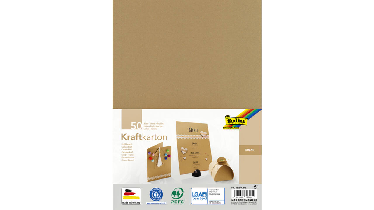 Kraftpapier Folia A4 230gr 50 vel
