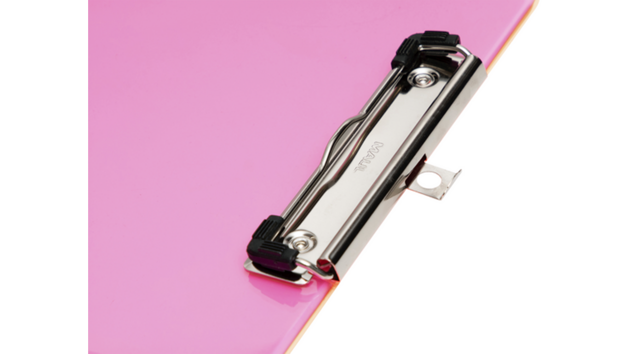 Klembord MAUL A4 staand transparant PS neon roze
