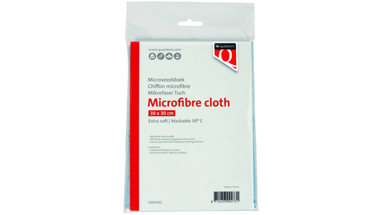 Microvezeldoek Quantore 30x30cm blauw