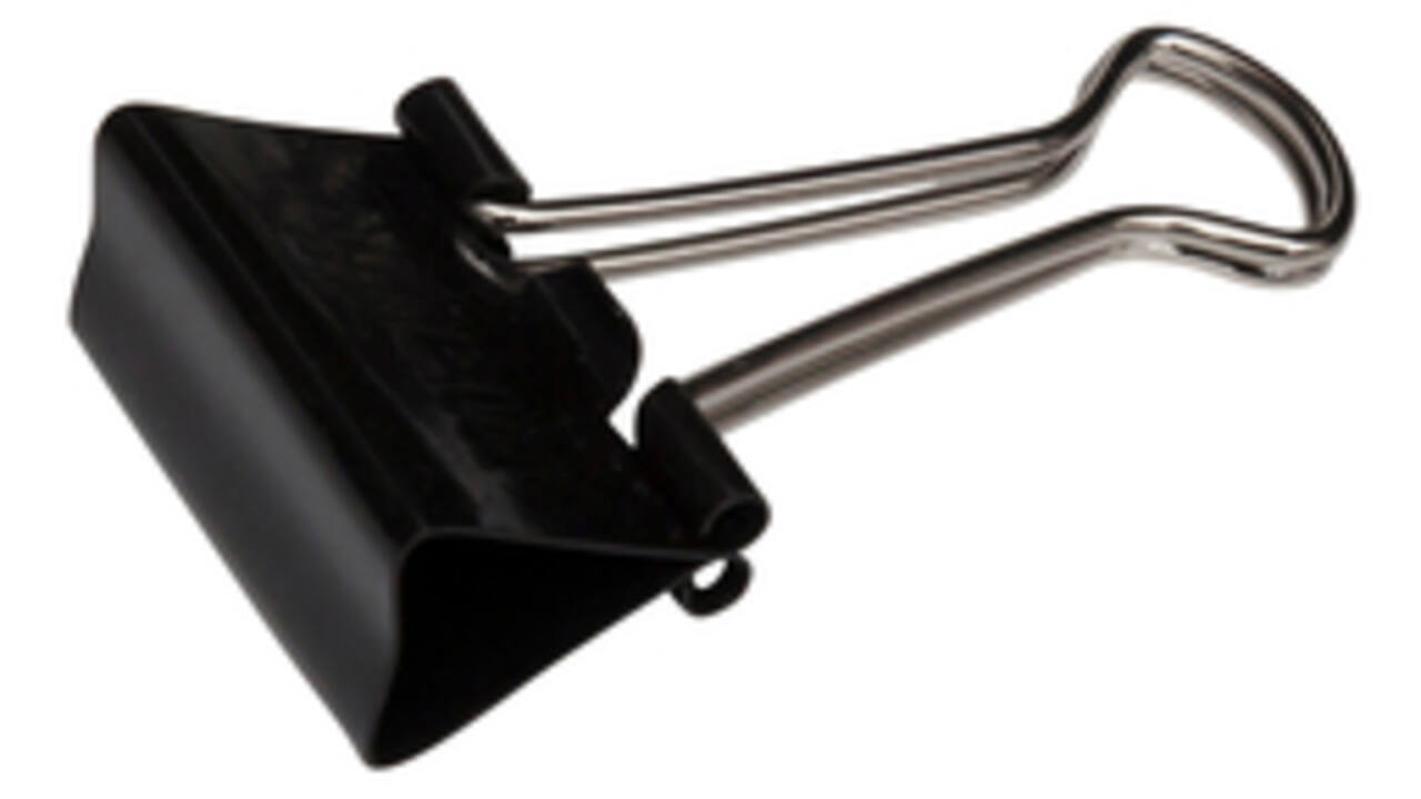 Papierklem MAUL 215 foldback 25mm capaciteit 9mm zwart