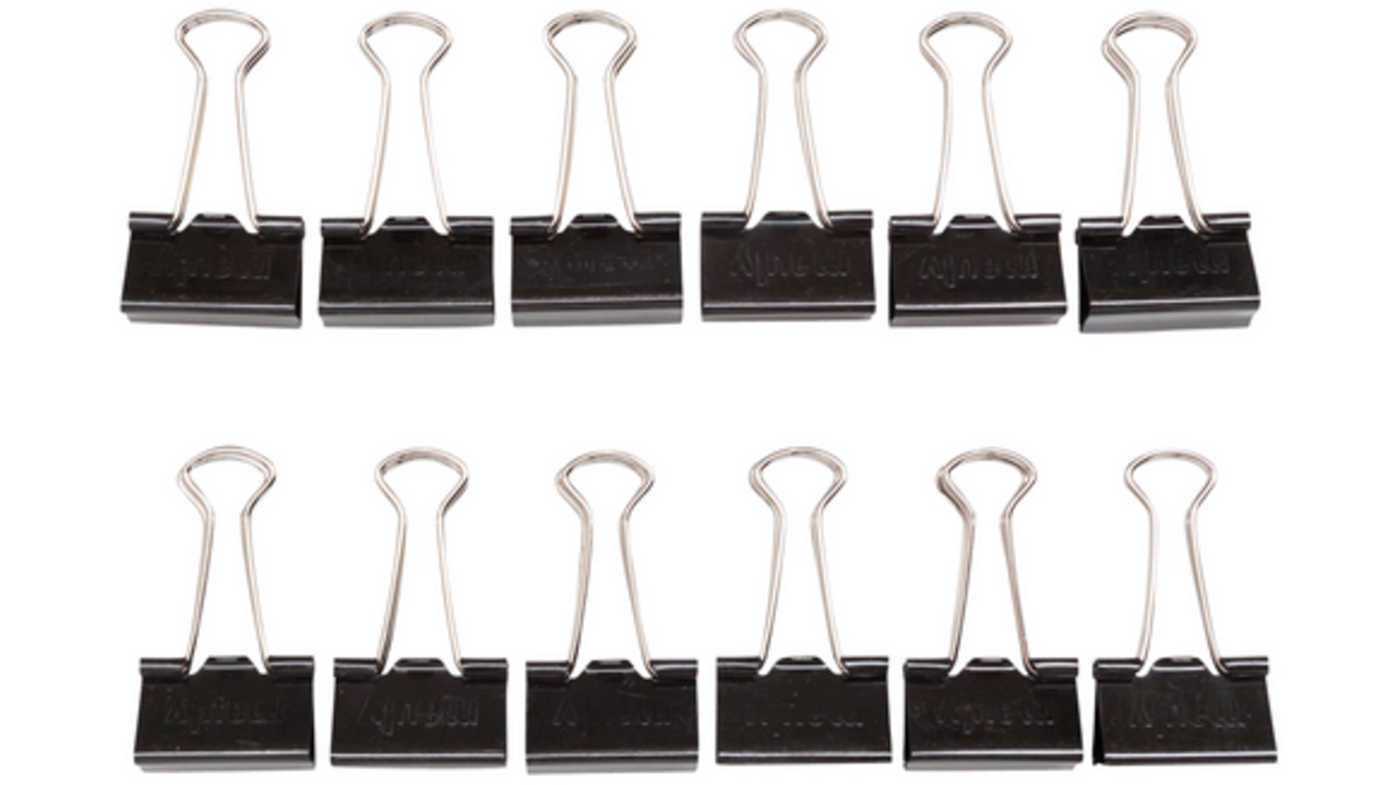 Papierklem MAUL 215 foldback 25mm capaciteit 9mm zwart