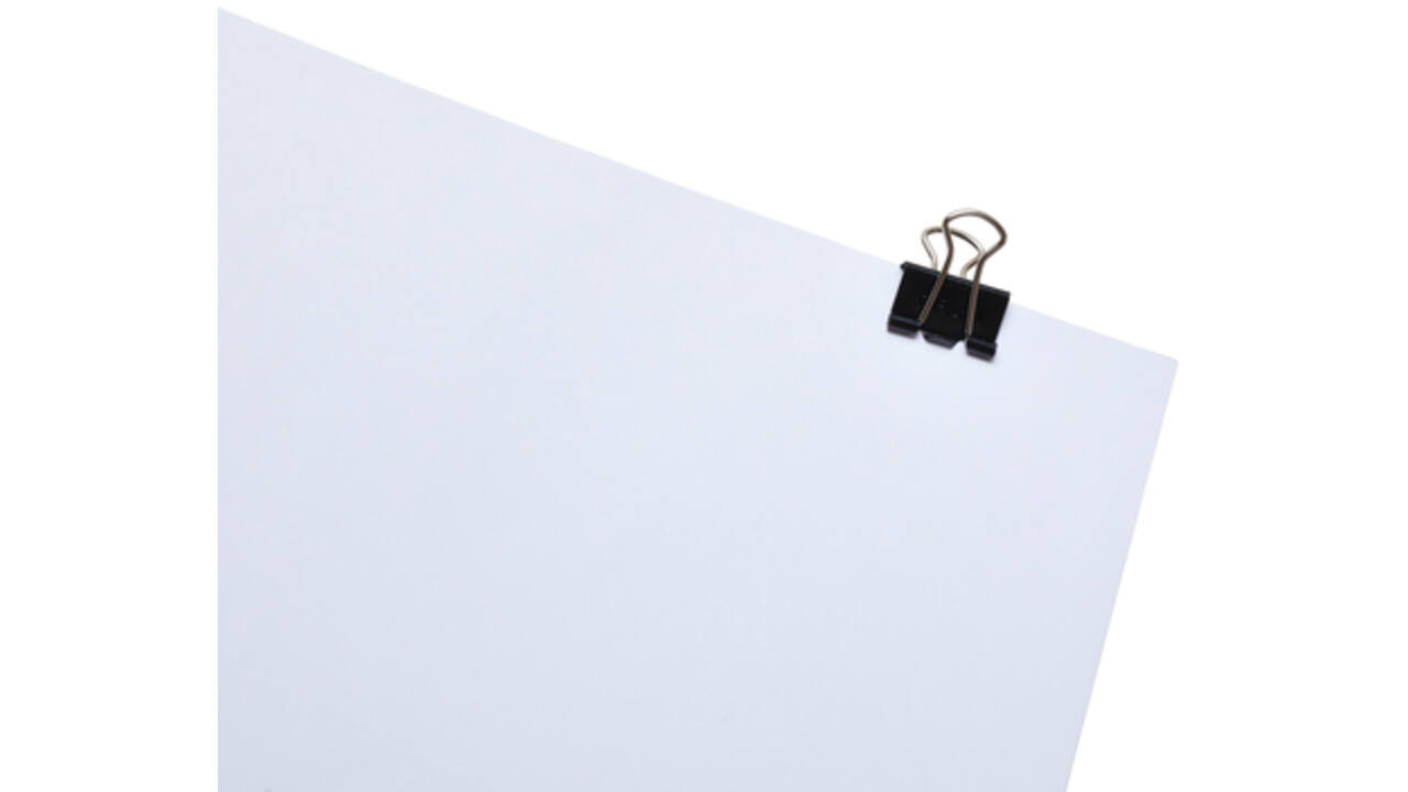 Papierklem MAUL 215 foldback 16mm capaciteit 5mm zwart 12 stuks