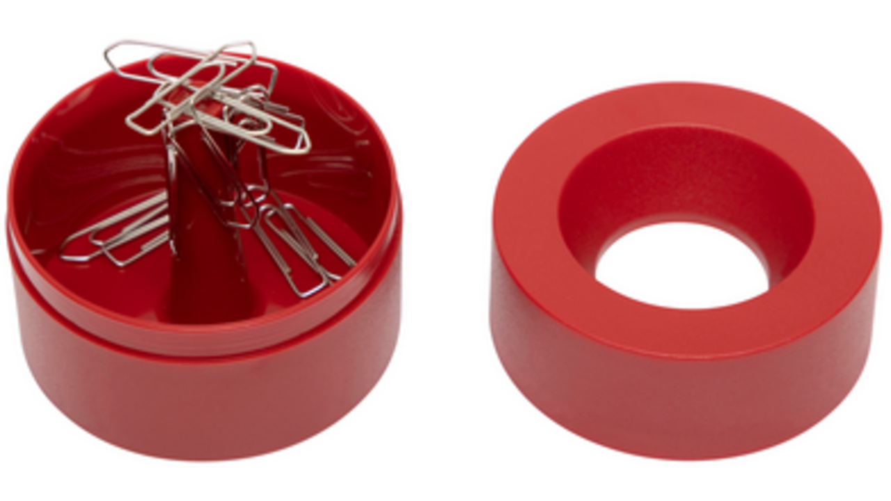 Papercliphouder MAUL Pro Ø73mmx60mm rood