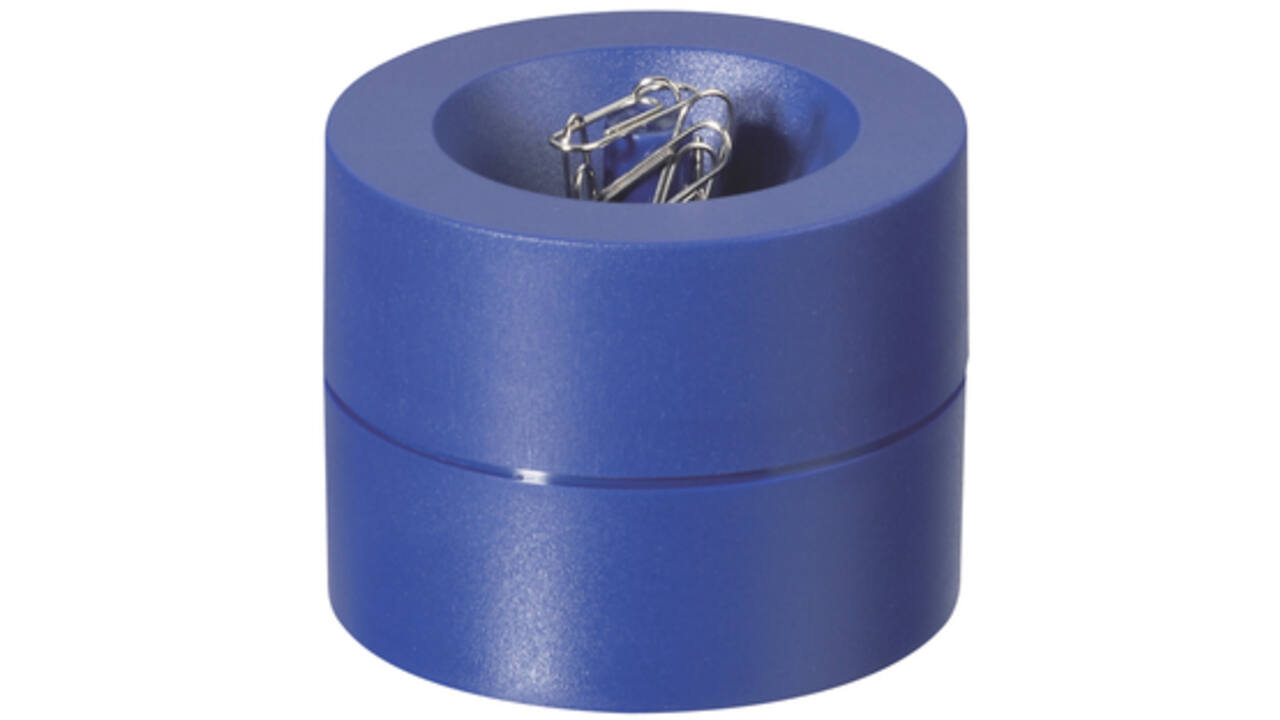 Papercliphouder MAUL Pro Ø73mmx60mm blauw