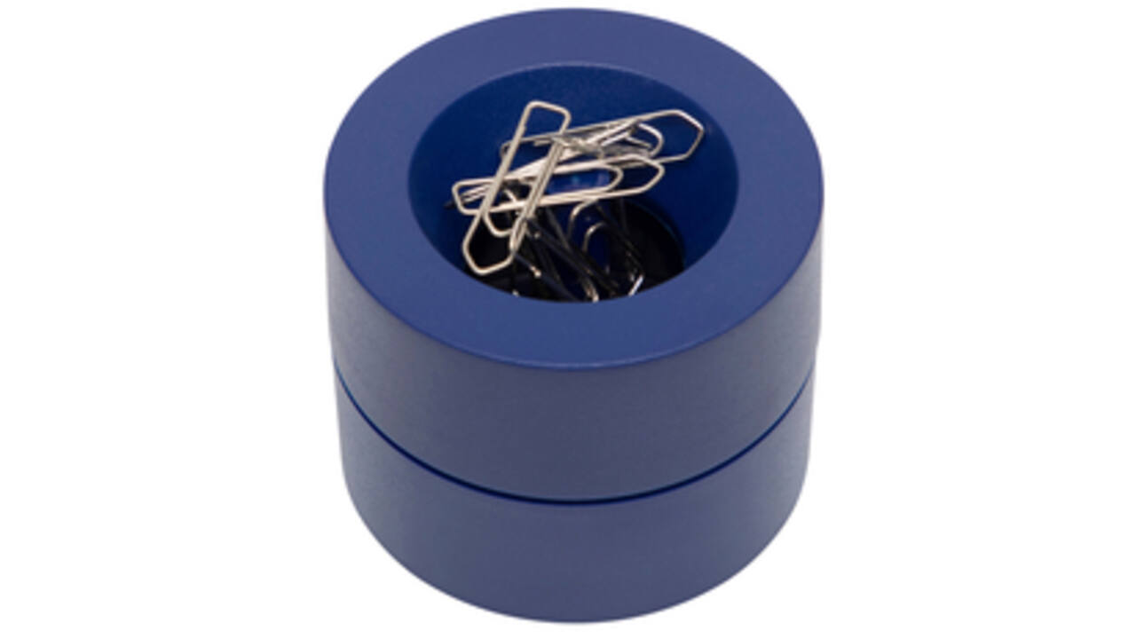 Papercliphouder MAUL Pro Ø73mmx60mm blauw