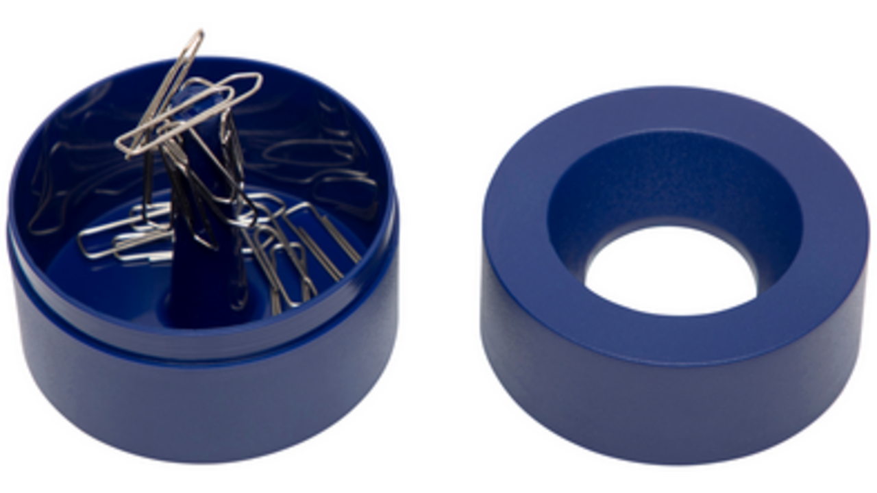 Papercliphouder MAUL Pro Ø73mmx60mm blauw