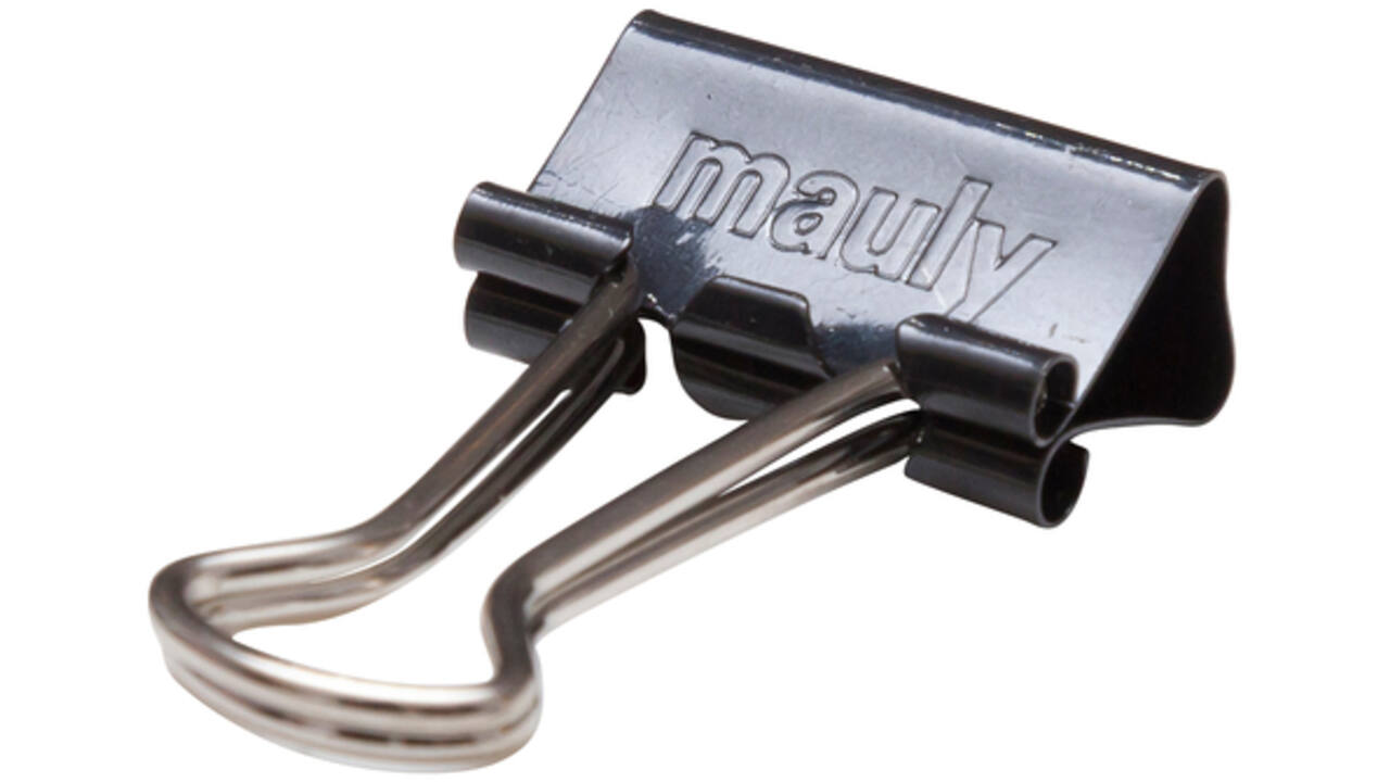Papierklem MAUL 215 foldback 19mm capaciteit 7mm zwart