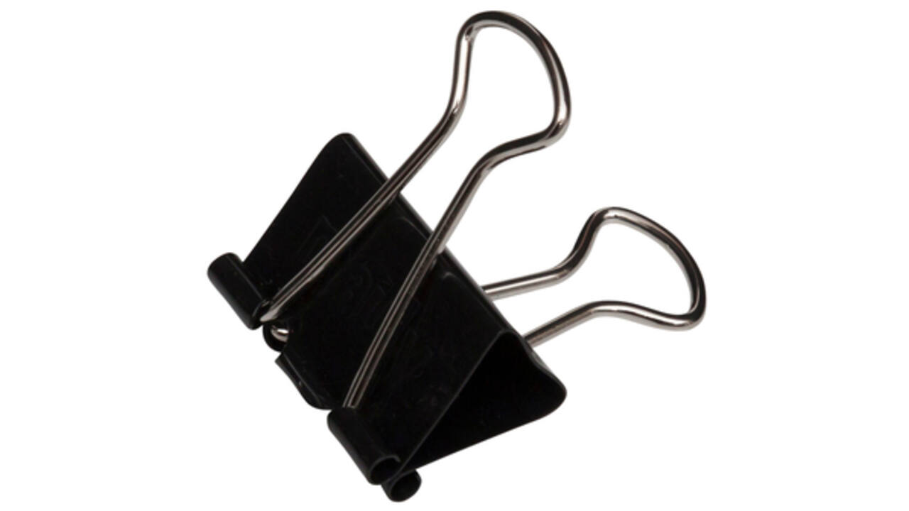 Papierklem MAUL 215 foldback 19mm capaciteit 7mm zwart