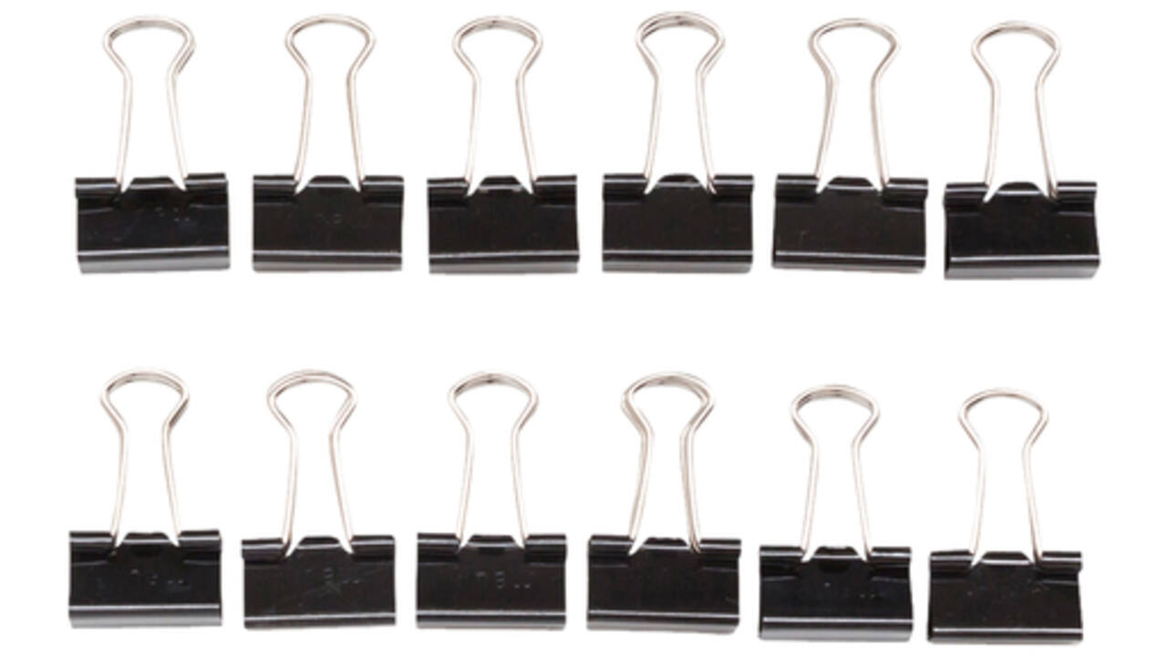 Papierklem MAUL 215 foldback 19mm capaciteit 7mm zwart