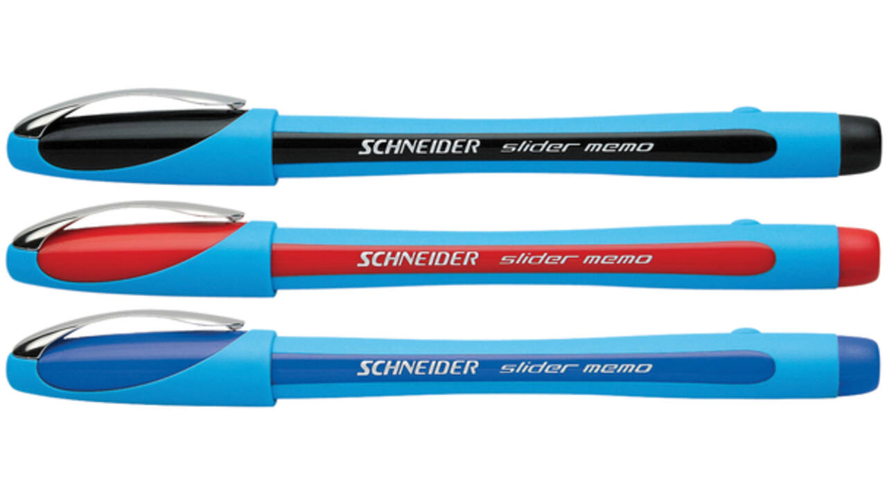 Balpen Schneider Slider Memo extra breed rood