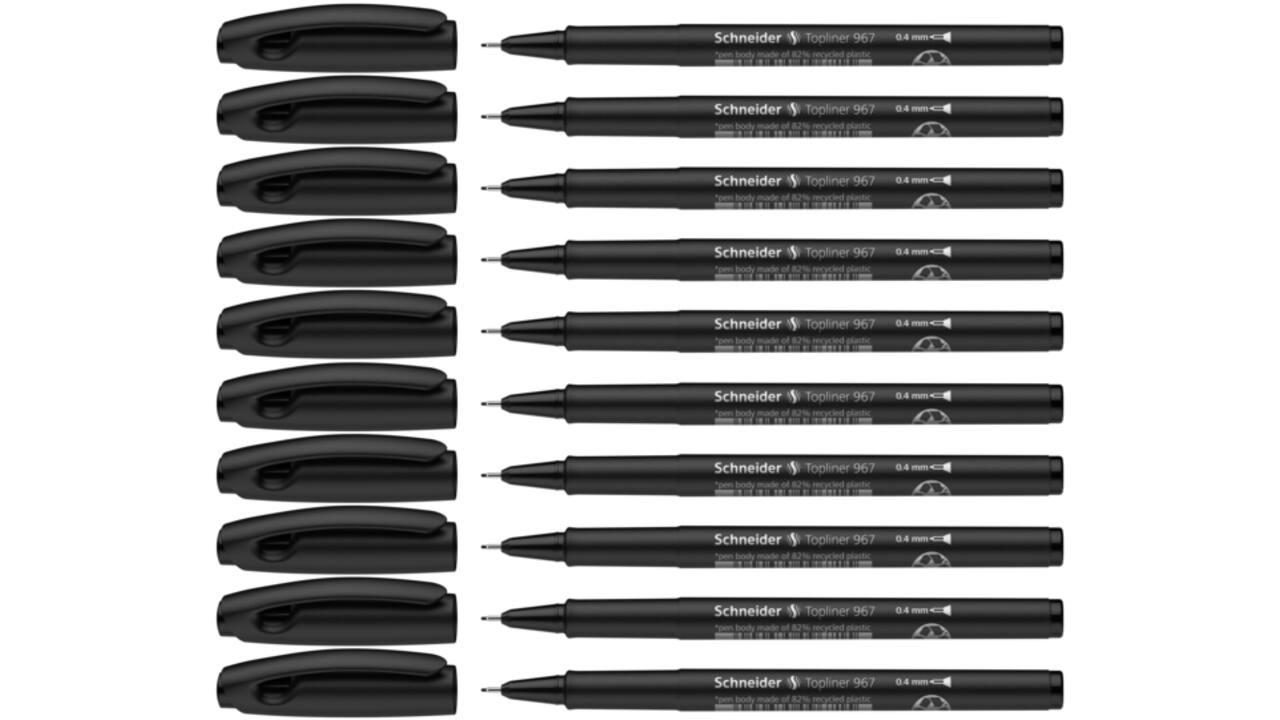 Fineliner Schneider 967 0.4mm zwart