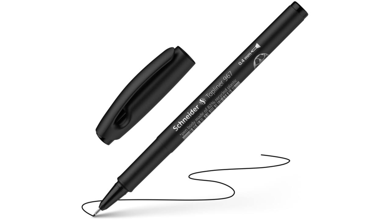 Fineliner Schneider 967 0.4mm zwart
