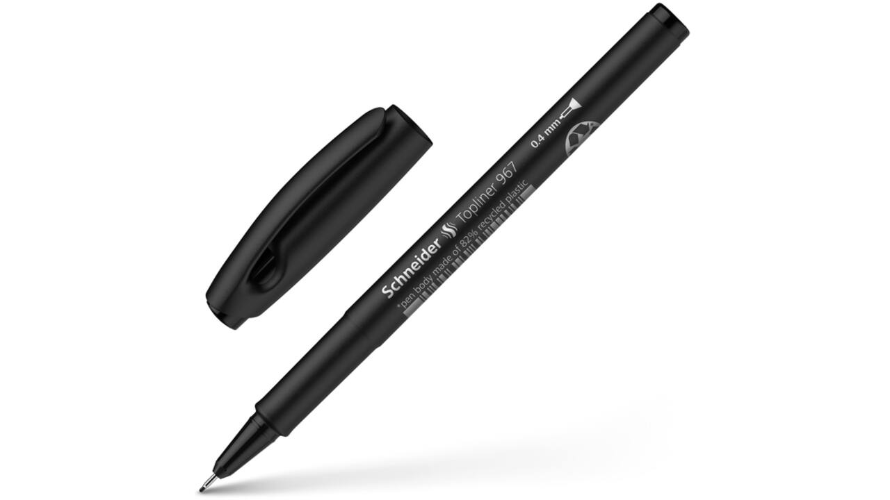 Fineliner Schneider 967 0.4mm zwart