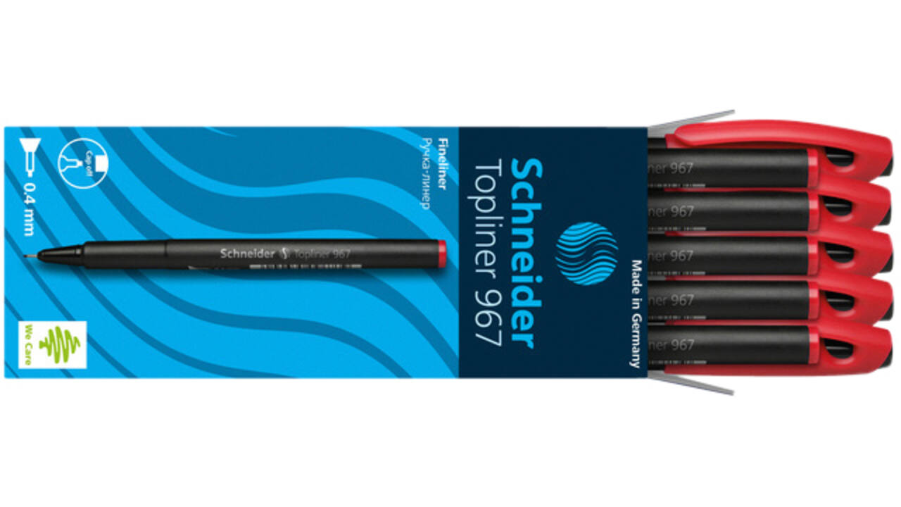 Fineliner Schneider 967 0.4mm rood