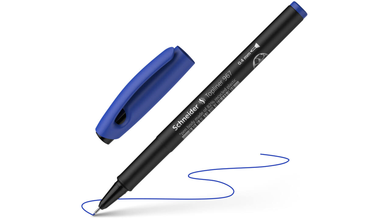 Fineliner Schneider 967 0.4mm blauw