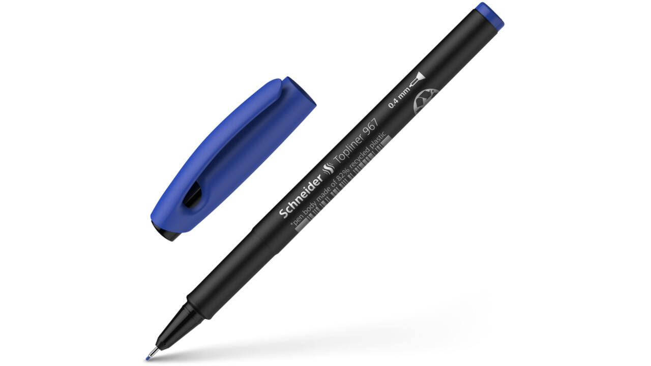 Fineliner Schneider 967 0.4mm blauw