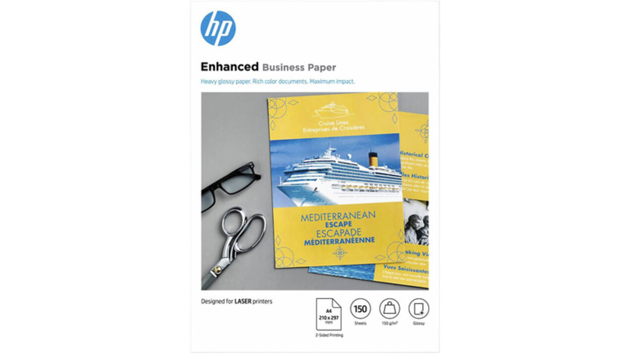 Fotopapier laser HP CG965A 150gr A4 glans wit 150vel