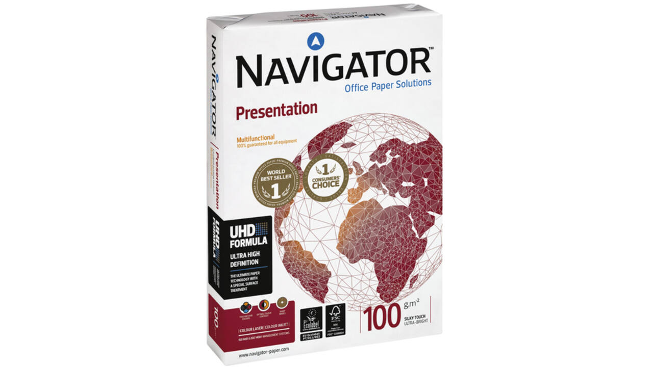 Kopieerpapier Navigator Presentation A4 100gr wit 500vel