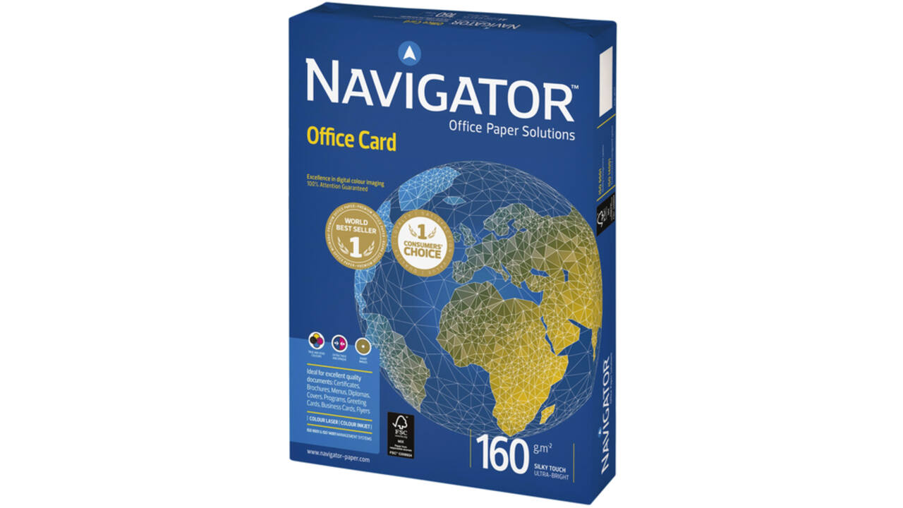 Kopieerpapier Navigator Office Card A4 160gr wit 250vel