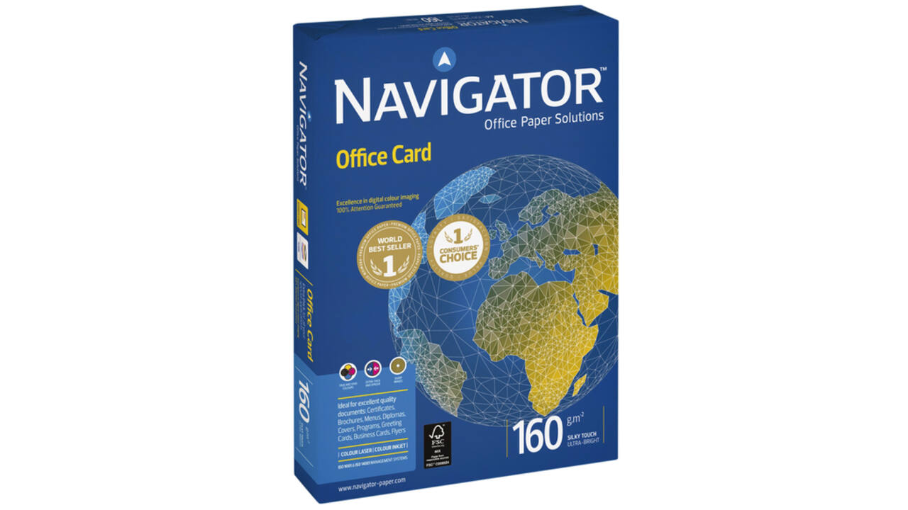 Kopieerpapier Navigator Office Card A4 160gr wit 250vel