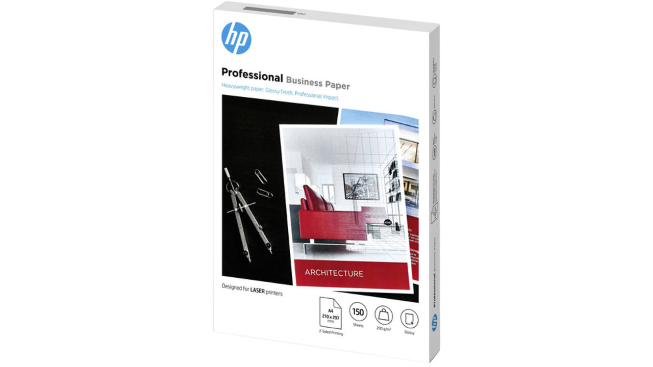 Fotopapier laser HP 7MV83A 200gr A4 glans wit 150vel