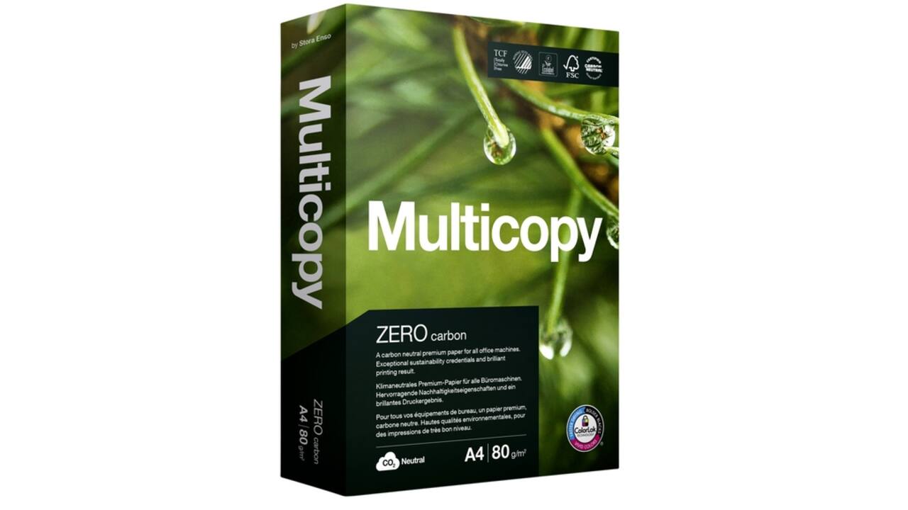 Kopieerpapier Multicopy Zero A4 80gr wit 500vel