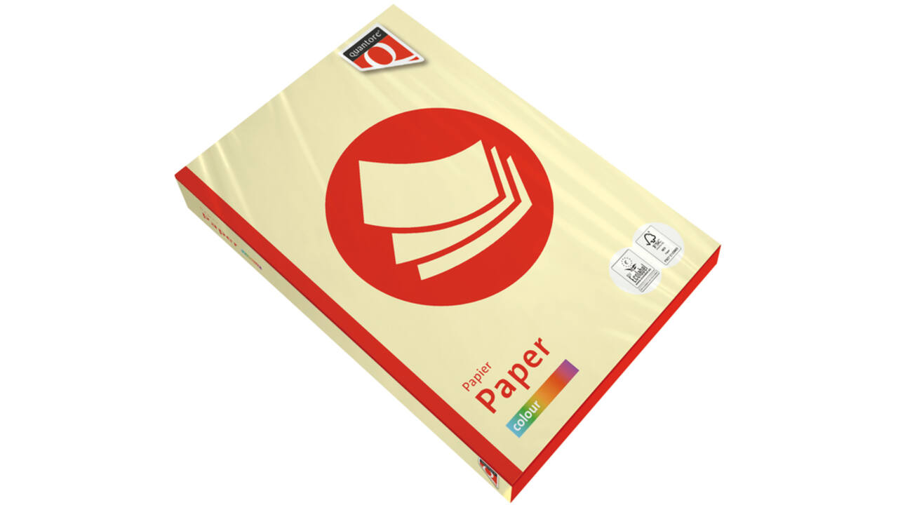 Kopieerpapier Quantore Colour A4 80gr kanariegeel 500 vel