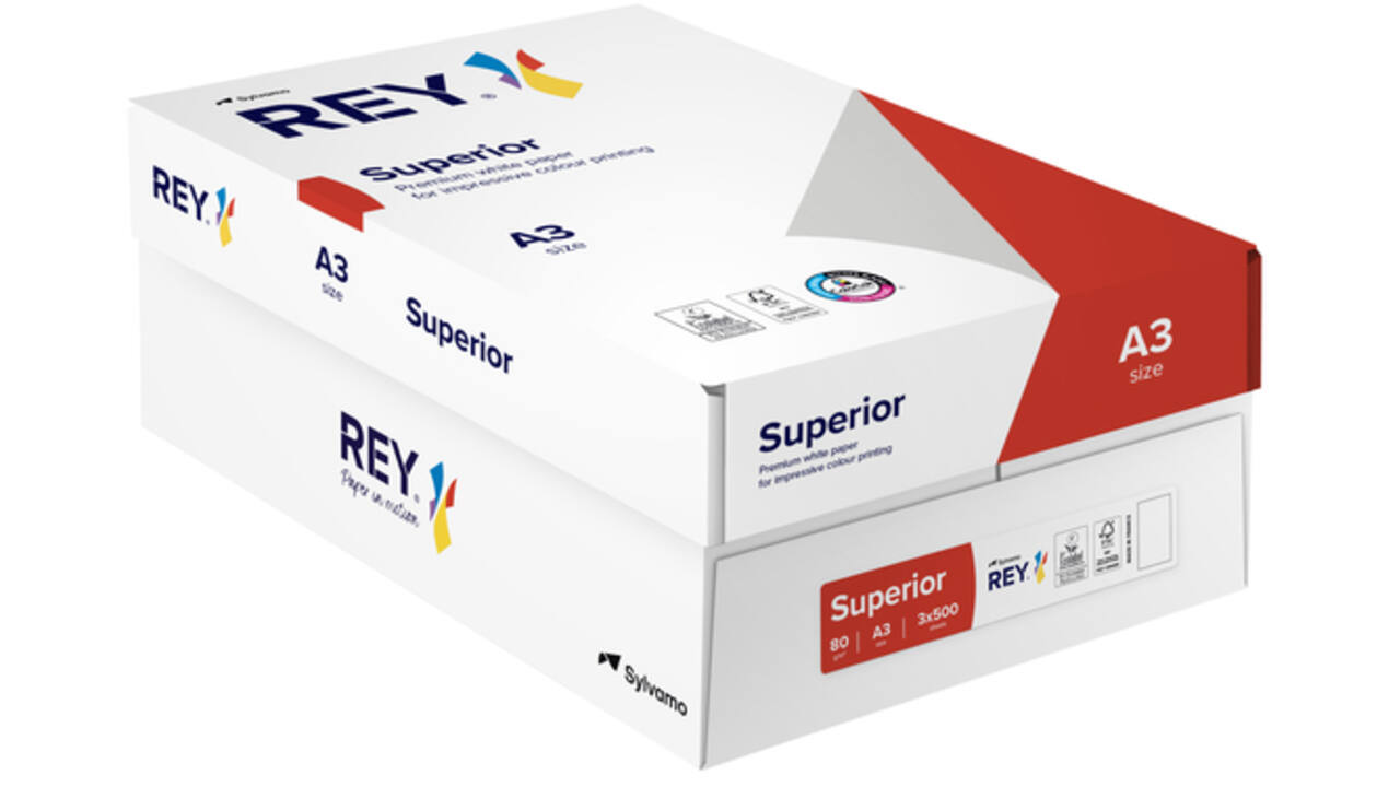 Kopieerpapier Rey Superior A3 80gr wit 500vel
