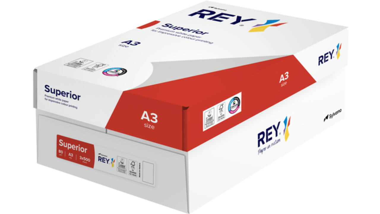 Kopieerpapier Rey Superior A3 80gr wit 500vel