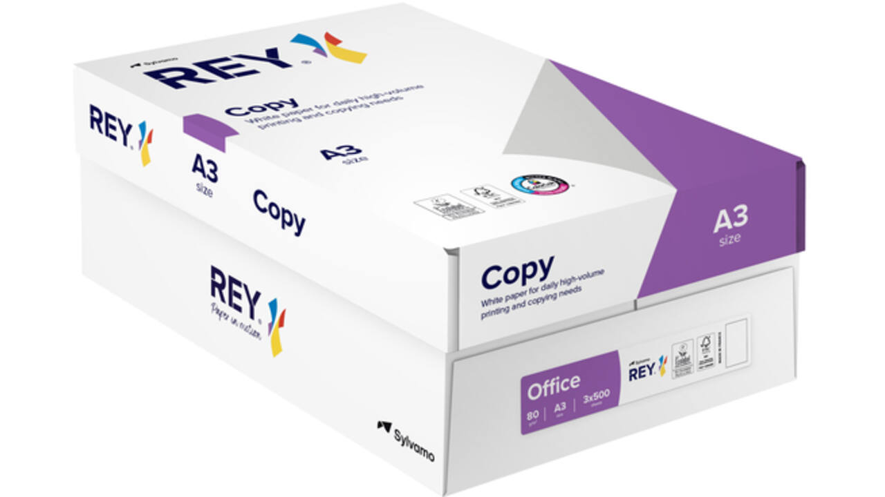 Kopieerpapier Rey Copy A3 80gr wit 500vel