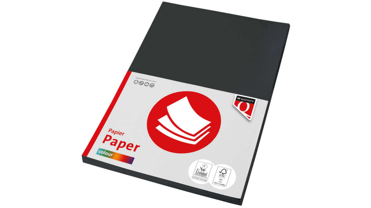 Kopieerpapier Quantore Colour A4 80gr zwart 100vel
