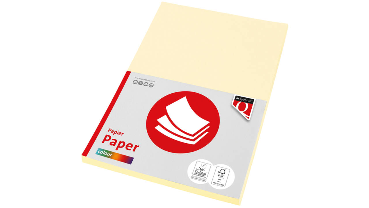 Kopieerpapier Quantore Colour A4 160gr ivoor 50 vel
