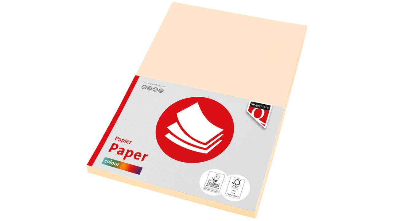 Kopieerpapier Quantore Colour A4 160gr creme 50 vel