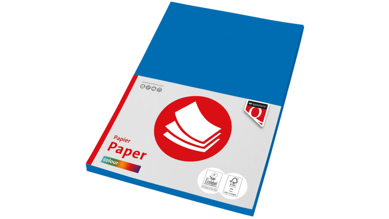 Kopieerpapier Quantore Colour A4 160gr diepblauw 50 vel