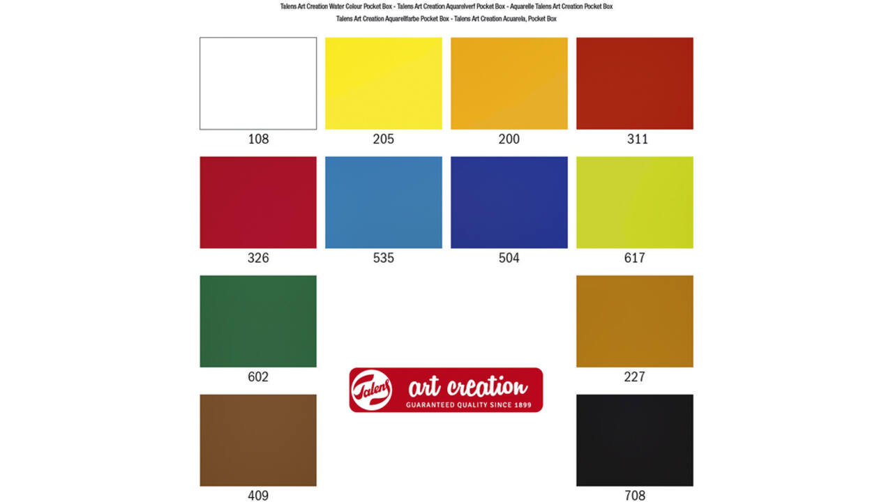 Talens Art Creation aquarel set 12 napjes met penseel