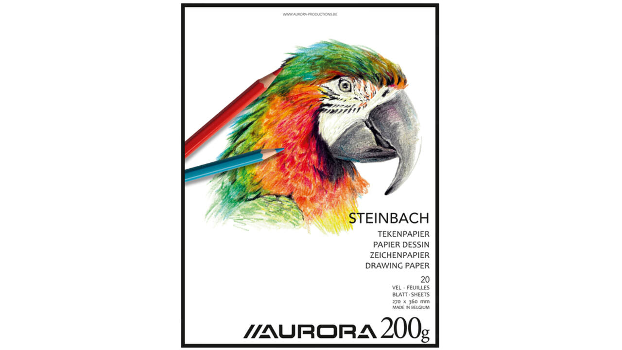 Tekenblok Aurora 27x36cm 20 vel 200 gram Steinbach papier