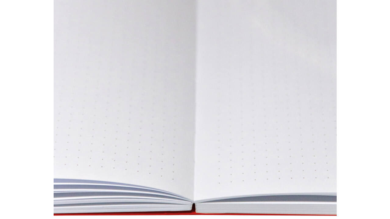 Notitieboek Octàgon DUNNO A5 135x200mm dots rood