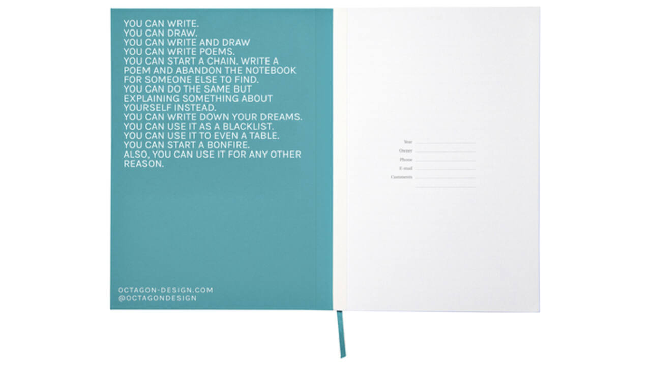Notitieboek Octàgon DOUBTS A5 135x200mm dots blauw
