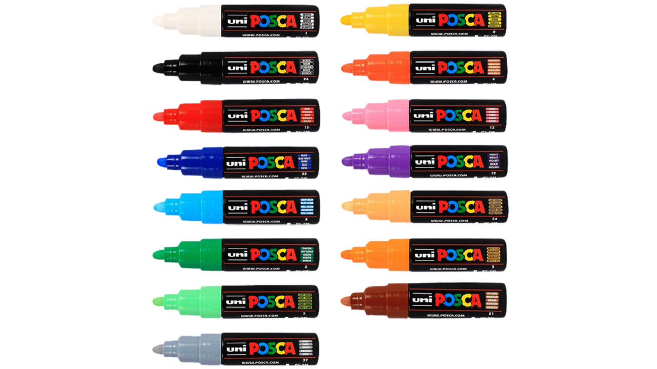 Verfstift Posca PC7M breed lichtgroen