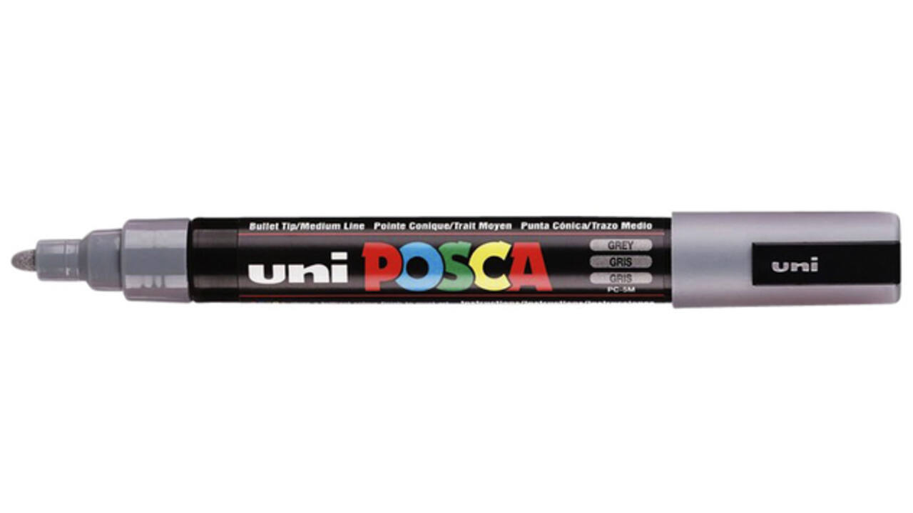 Verfstift Posca PC5M medium grijs