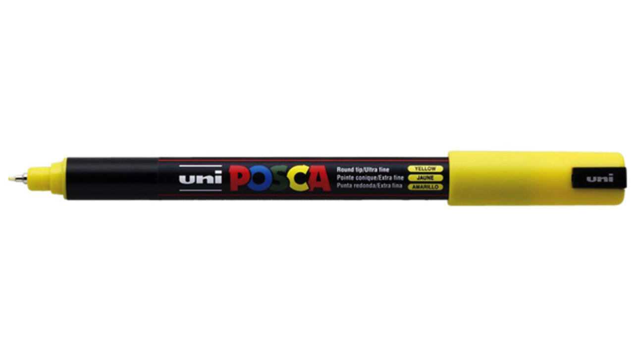 Verfstift Posca PC1MR extra fijn geel